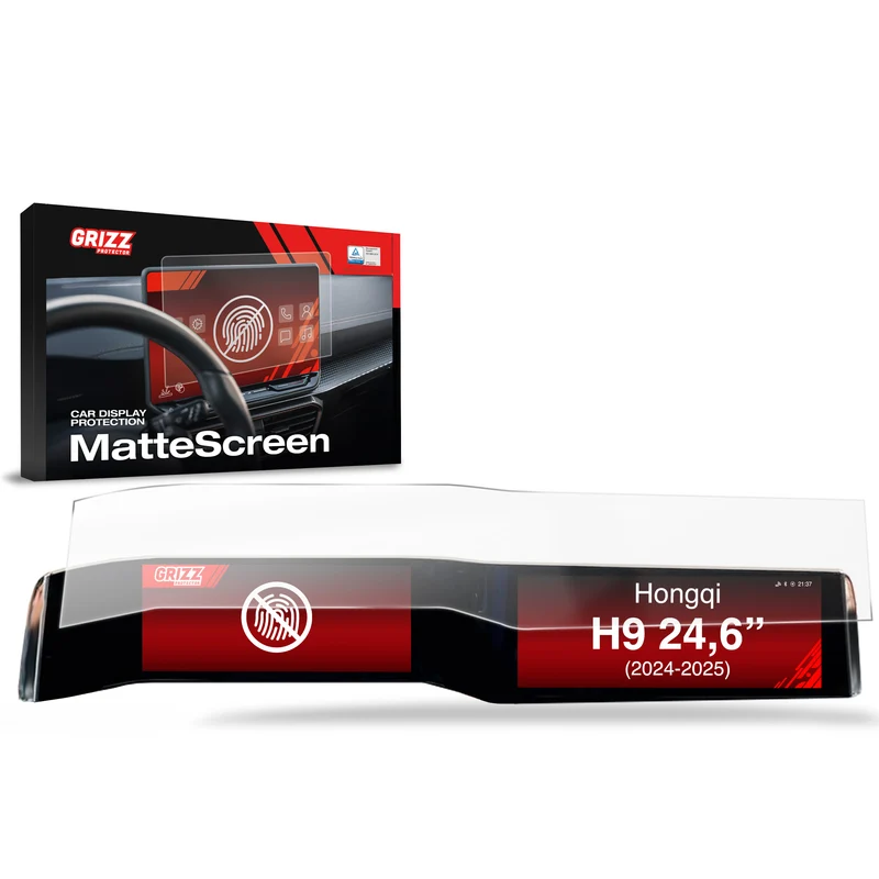 Matte Autodisplayfolie für Hongqi H9 24,6" (2024-2026), Grizz Protector