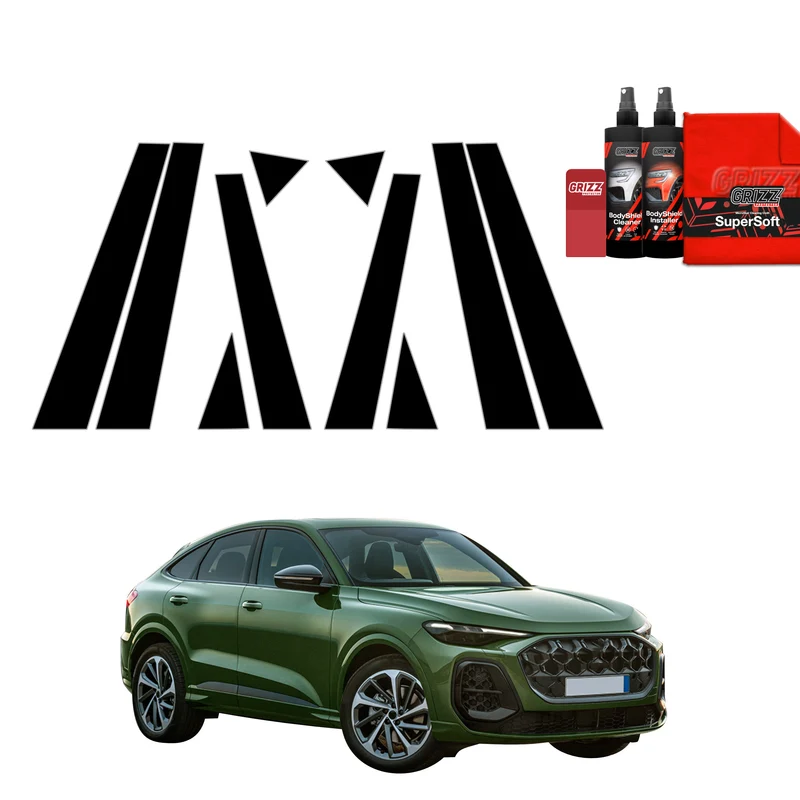 10in1 Schwarze Grizz Protector schutzfolie für A-B-C-Säule - Audi Q5 Sportback (2025-2026)