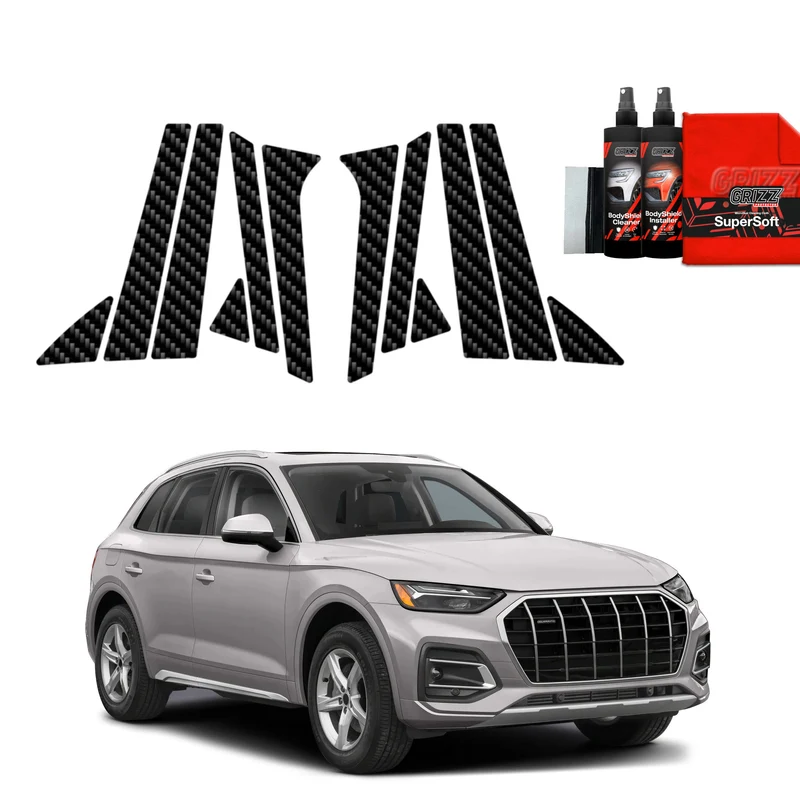 12in1 Kohlenstoff Schutzfolie Grizz Protector für A-B-C-Säule - Audi Q5 (2020-2025)