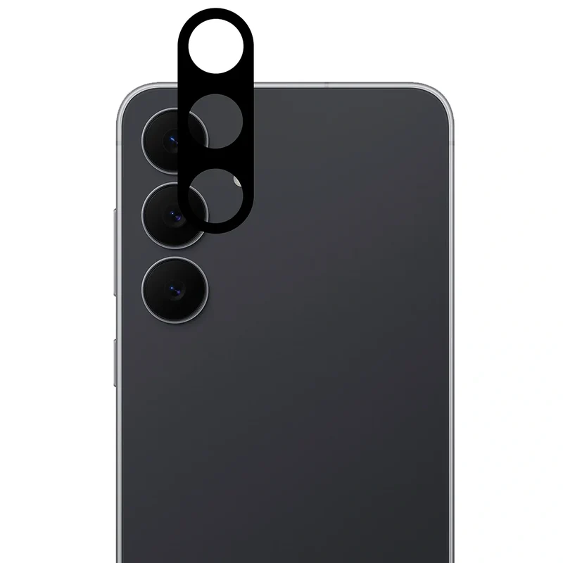 Gehärtetes Glas - 2 Stück + Kameraschutz für Galaxy S25 FE, Bizon Glass Edge Pack, Schwarz
