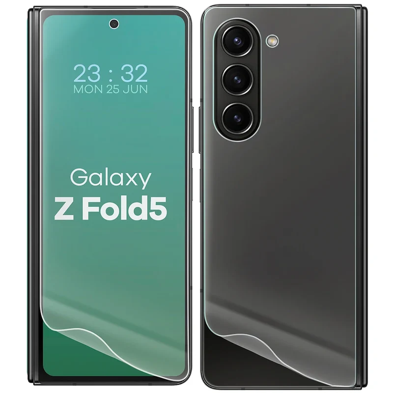 Hydrogel Folie für Display und Rückseite Bizon Film Hydrogel Pack für Galaxy Z Fold5, 2 Stück