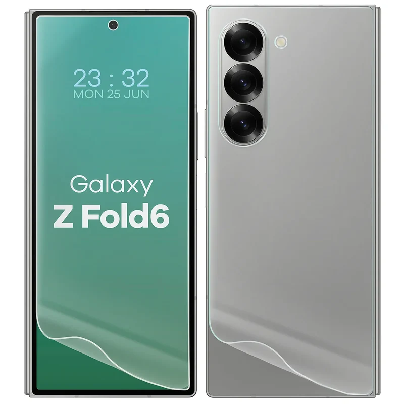 Hydrogel Folie für Display und Rückseite Bizon Film Hydrogel Pack für Galaxy Z Fold6, 2 Stück