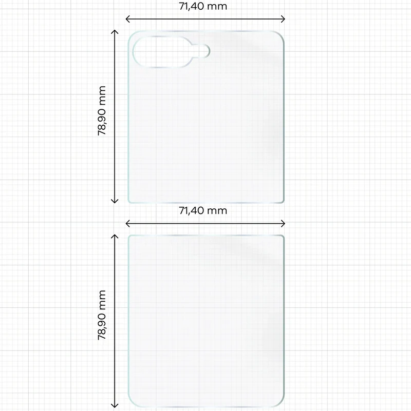 Hydrogel Folie für die Rückseite für Galaxy Z Flip7, Bizon Film Hydrogel Back, 1 Stück