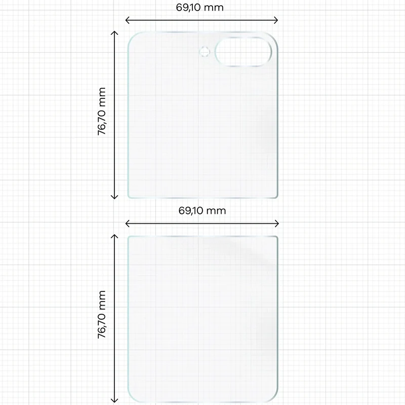 Hydrogel Folie für die Rückseite für Galaxy Z Flip7 FE / Z Flip6, Bizon Film Hydrogel Back, 1 Stück