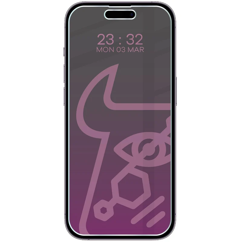 Hybridglas mit Privatschutzfilter für iPhone 14 Pro, Bizon Hybrid Shadow, Matt