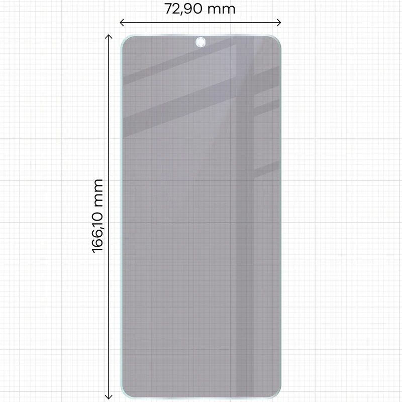 Hybridglas mit Privatschutzfilter für Xiaomi POCO C75, Bizon Hybrid Shadow, Matt