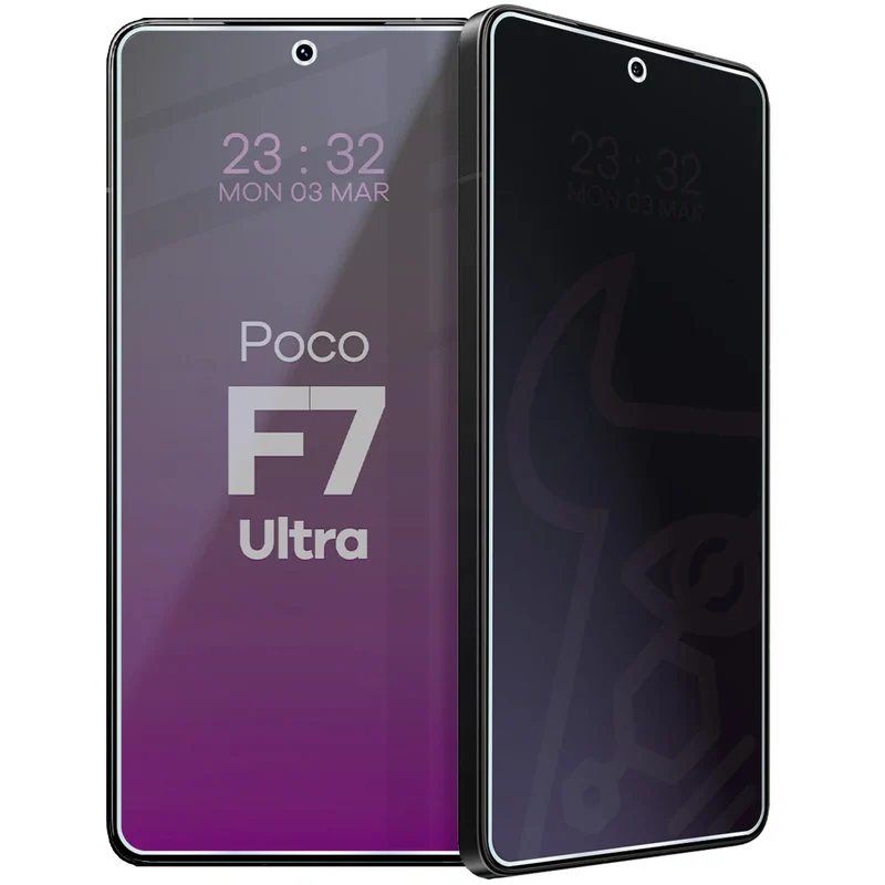 Hybridglas mit Privatschutzfilter für Xiaomi POCO F7 Ultra, Bizon Hybrid Shadow, Matt