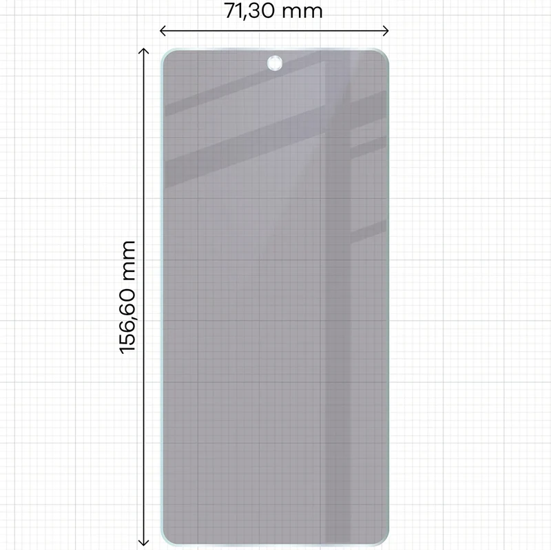 Hybridglas mit Privatschutzfilter für Xiaomi POCO F7 Ultra, Bizon Hybrid Shadow, Matt