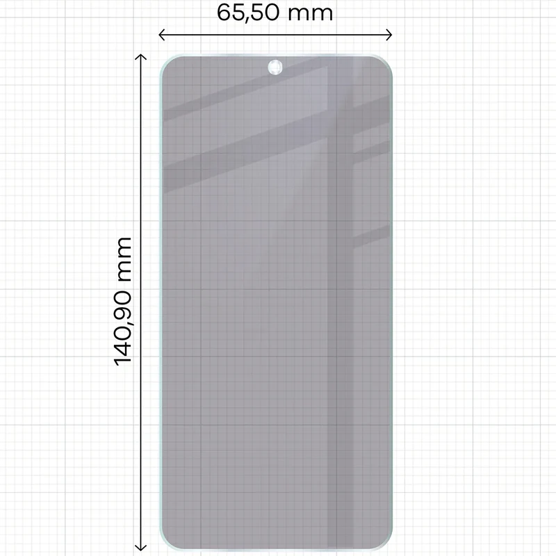 Hybridglas mit Privatschutzfilter für Galaxy S23, Bizon Hybrid Shadow, Matt