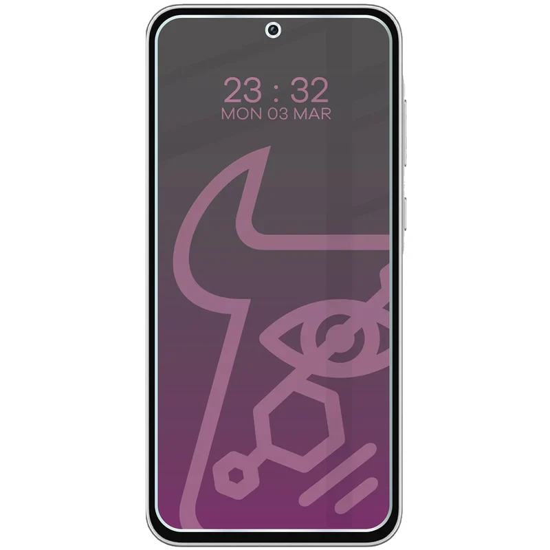Hybridglas mit Privatschutzfilter für Galaxy A55 5G, Bizon Hybrid Shadow, Matt