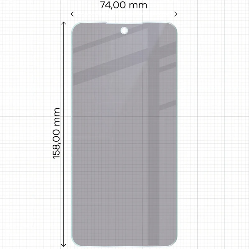 Hybridglas mit Privatschutzfilter für Galaxy A35 5G, Bizon Hybrid Shadow, Matt