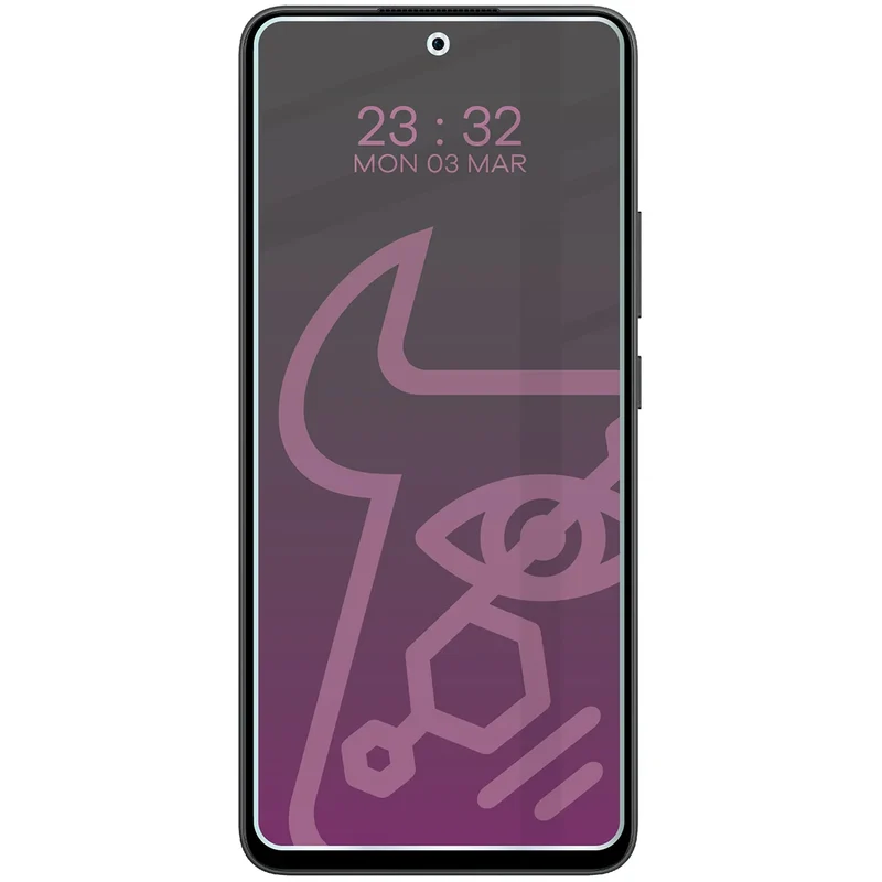 Hybridglas mit Privatschutzfilter für Oppo Reno13 F, Bizon Hybrid Shadow, Matt