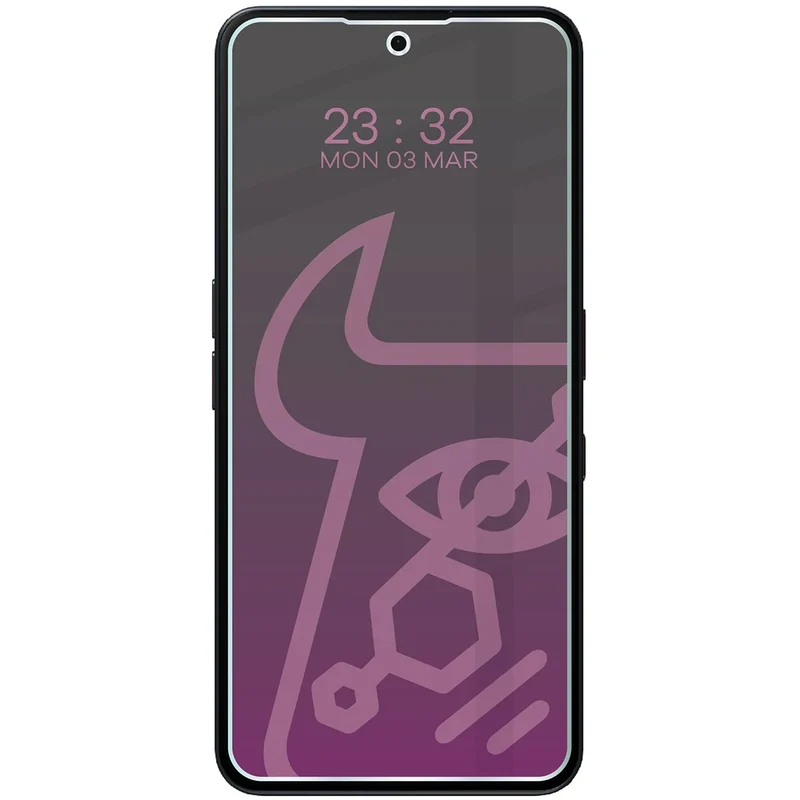 Hybridglas mit Privatschutzfilter für Nothing Phone (3a) Pro, Bizon Hybrid Shadow, Matt