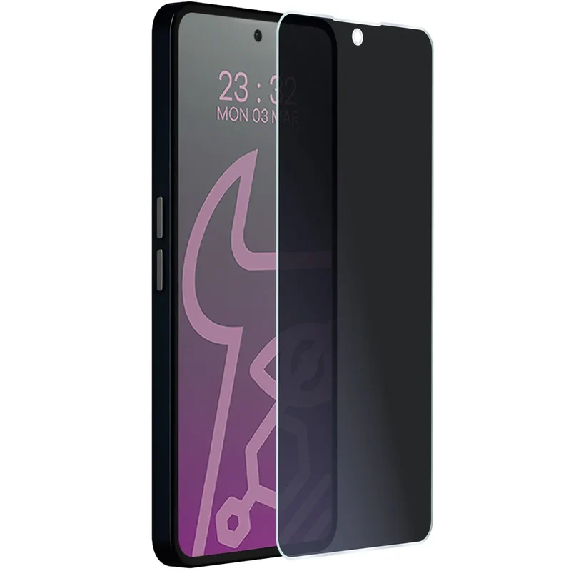 Hybridglas mit Privatschutzfilter für Nothing Phone (3a) Pro, Bizon Hybrid Shadow, Matt