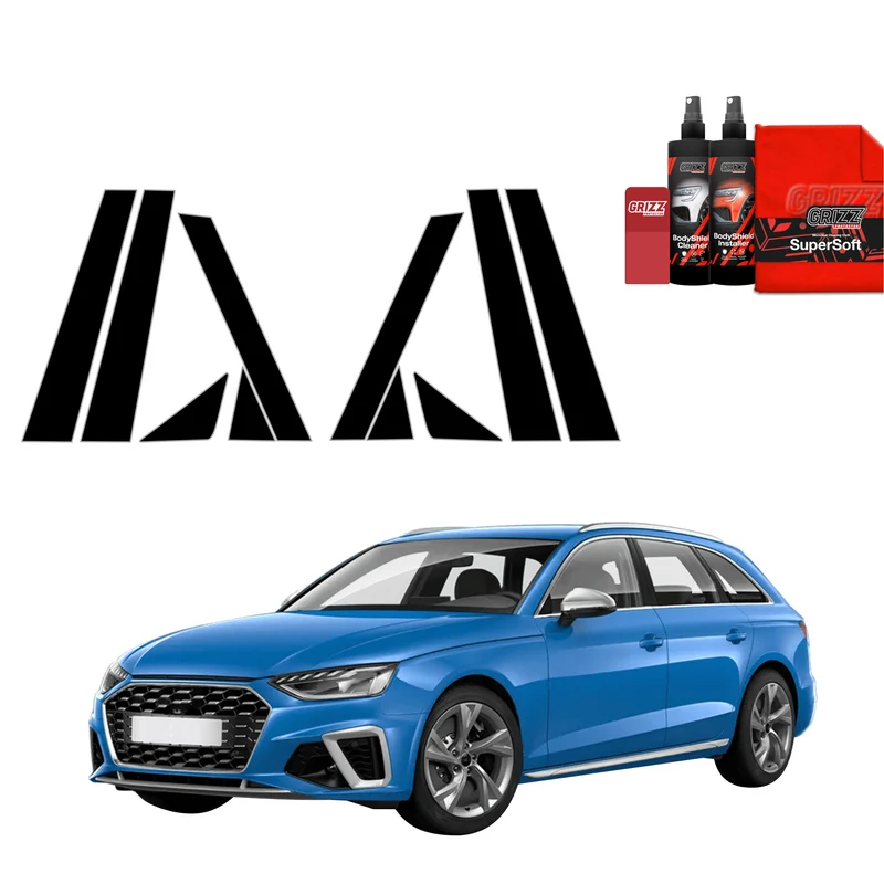 10in1 Schwarze Grizz Protector schutzfolie für A-B-C-Säule - Audi A4 Avant (2019-2024)