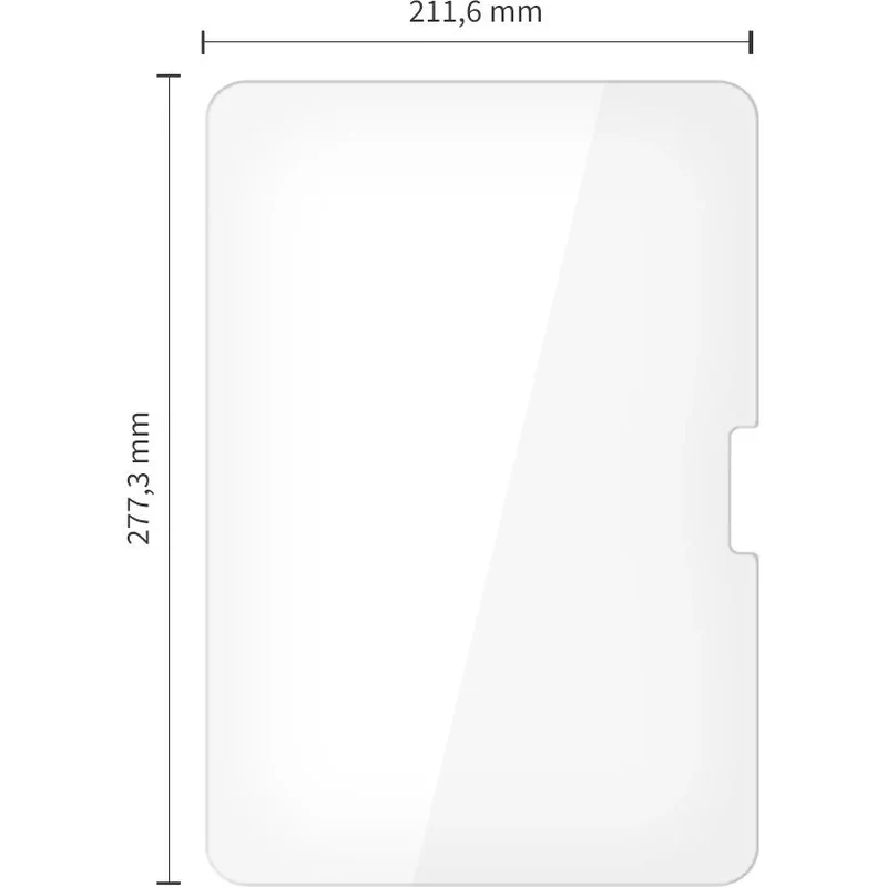 Gehärtetes Glas für iPad Air 13" M4/M3/M2, Pro 13" 2025 / 2024, Tech-Protect Glass Fit Plus, 2 Stück