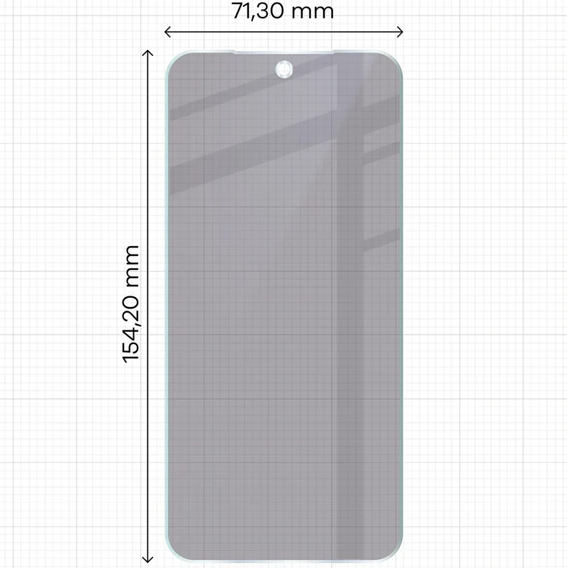 Hybridglas mit Privatschutzfilter für Oppo Find X9, Bizon Hybrid Shadow, Matt