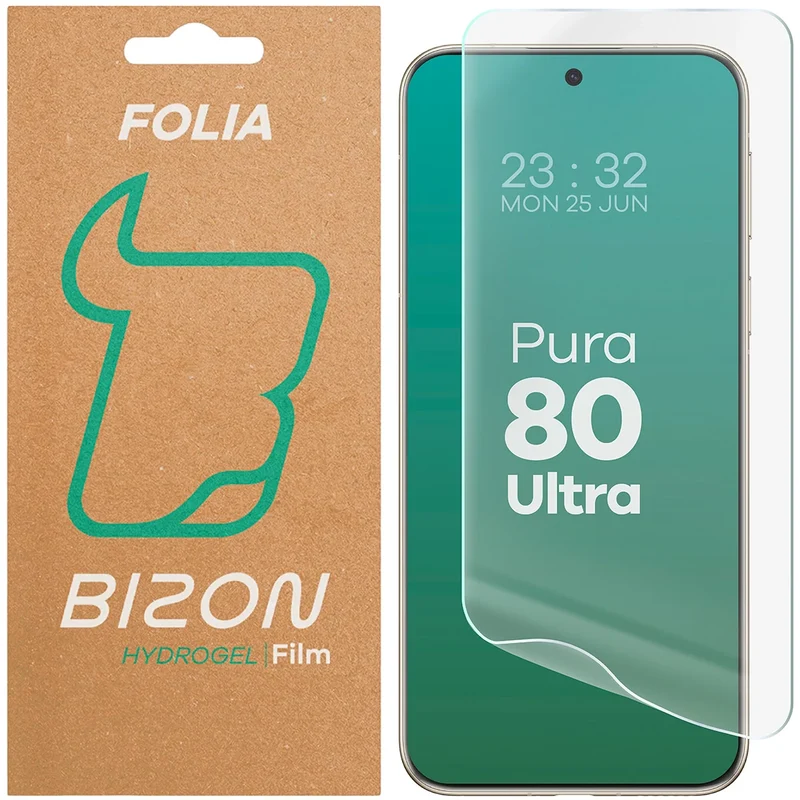 Hydrogel Folie für den Bildschirm für Huawei Pura 80 Ultra, Bizon Film Hydrogel Front, 1 Stück