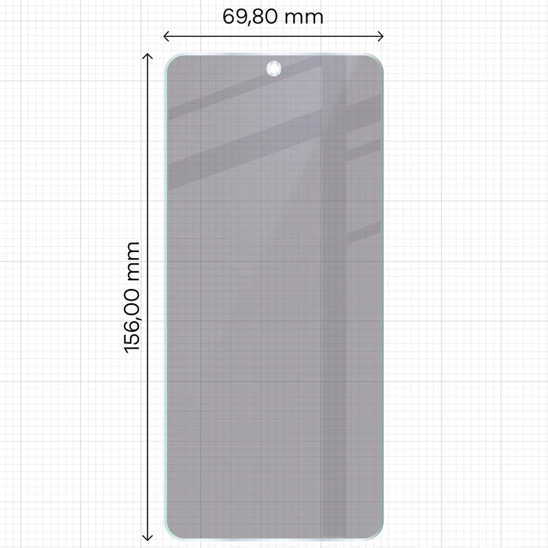 Hybridglas mit Privatschutzfilter für Motorola Moto G86 5G, Bizon Hybrid Shadow, Matt