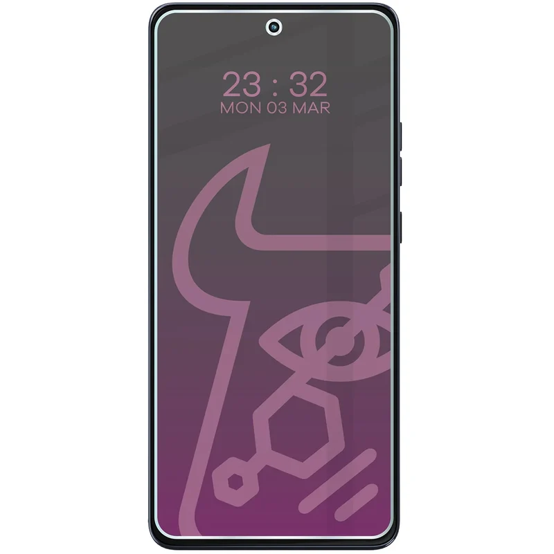 Hybridglas mit Privatschutzfilter für Motorola Moto G86 5G, Bizon Hybrid Shadow, Matt
