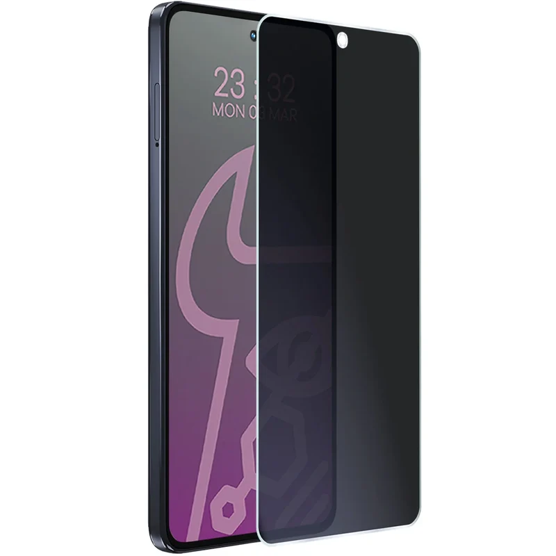 Hybridglas mit Privatschutzfilter für Motorola Moto G86 5G, Bizon Hybrid Shadow, Matt