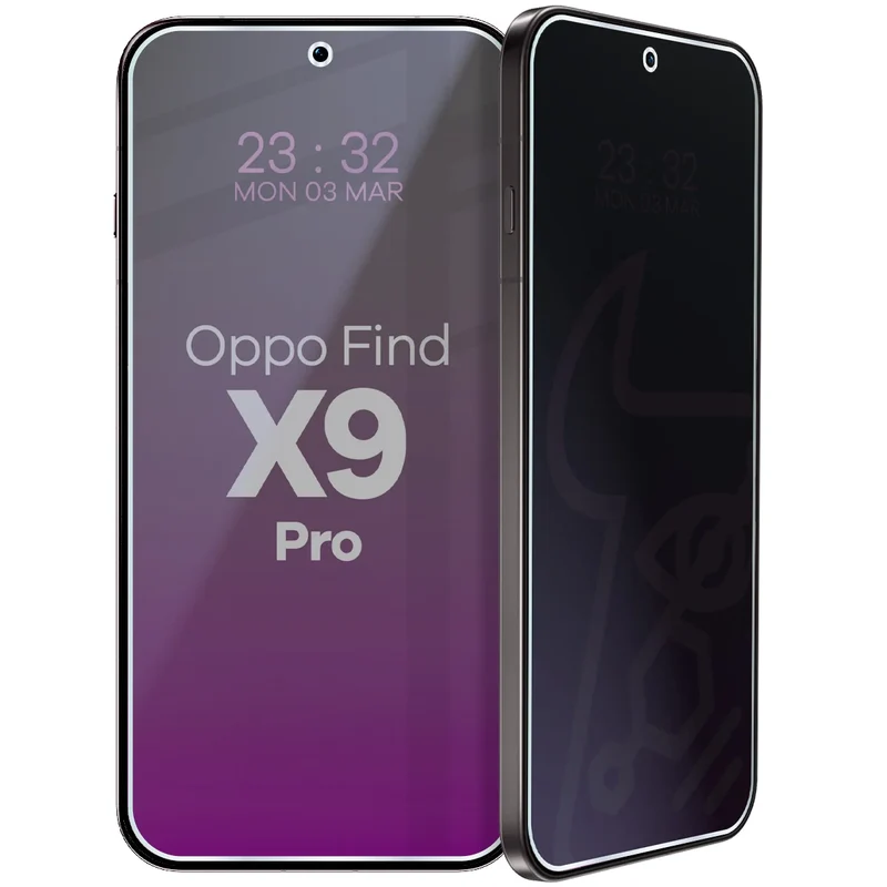 Hybridglas mit Privatschutzfilter für Oppo Find X9 Pro, Bizon Hybrid Shadow, Matt