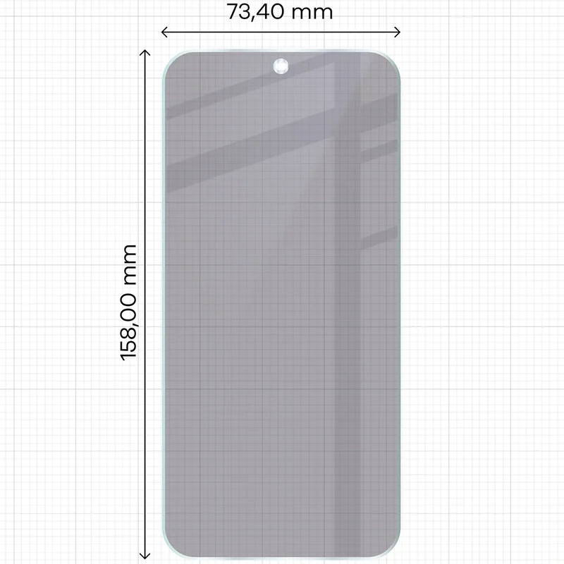 Hybridglas mit Privatschutzfilter für Oppo Find X9 Pro, Bizon Hybrid Shadow, Matt