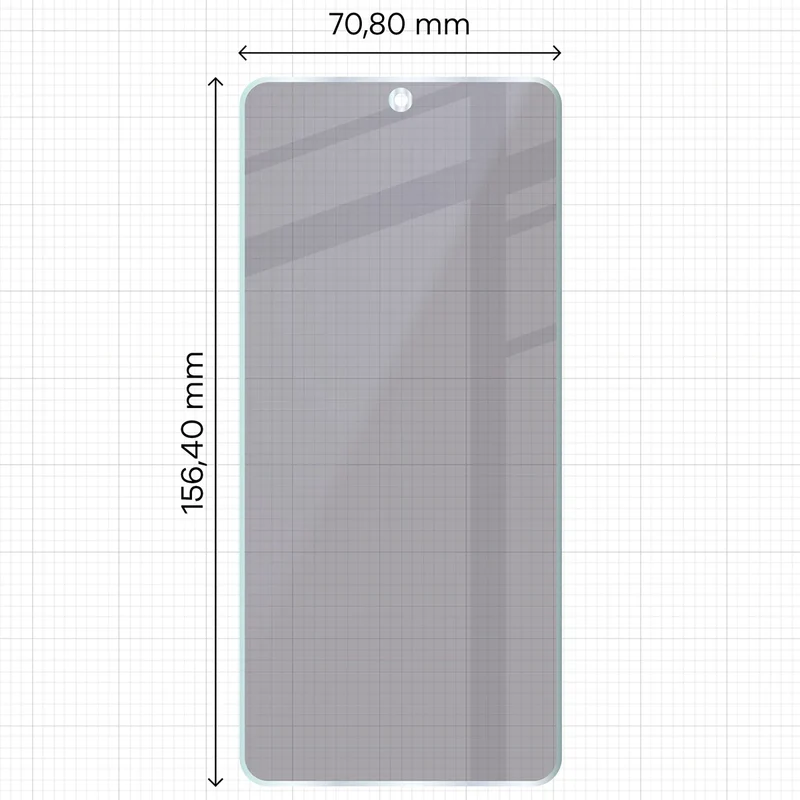 Hybridglas mit Privatschutzfilter für Xiaomi POCO F7 Pro, Bizon Hybrid Shadow, Matt