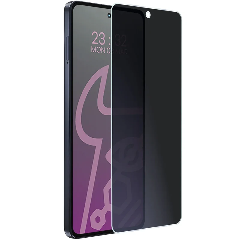Hybridglas mit Privatschutzfilter für Motorola Moto G86 Power 5G, Bizon Hybrid Shadow, Matt