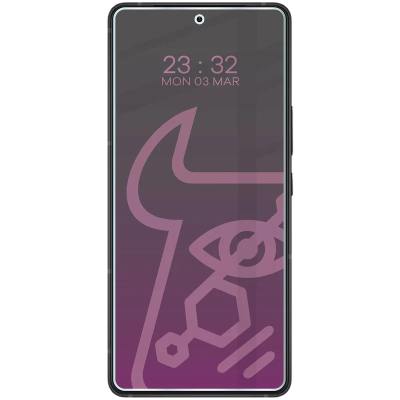 Hybridglas mit Privatschutzfilter für Asus Zenfone 12 Ultra, Bizon Hybrid Shadow, Matt