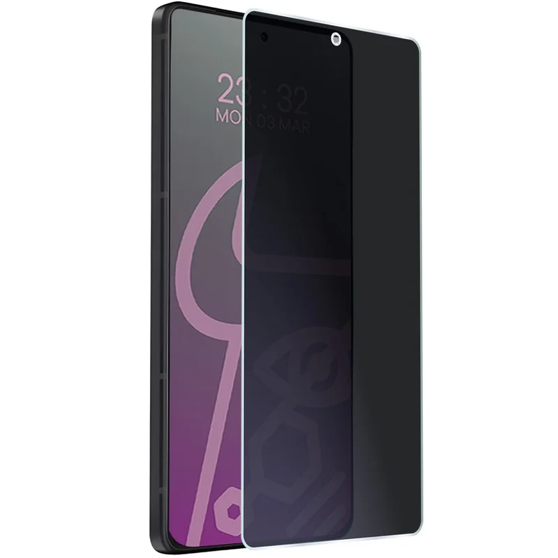 Hybridglas mit Privatschutzfilter für Asus Zenfone 12 Ultra, Bizon Hybrid Shadow, Matt