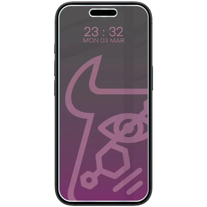 Hybridglas mit Privatschutzfilter für iPhone 16 Plus, Bizon Hybrid Shadow, Matt