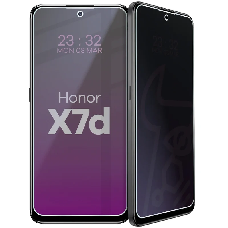 Hybridglas mit Privatschutzfilter für Honor X7d, Bizon Hybrid Shadow, Matt