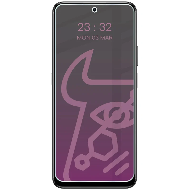 Hybridglas mit Privatschutzfilter für Honor X7d, Bizon Hybrid Shadow, Matt