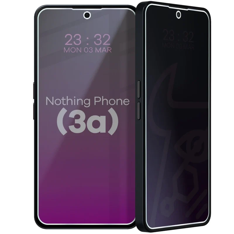 Hybridglas mit Privatschutzfilter für Nothing Phone (3a), Bizon Hybrid Shadow, Matt
