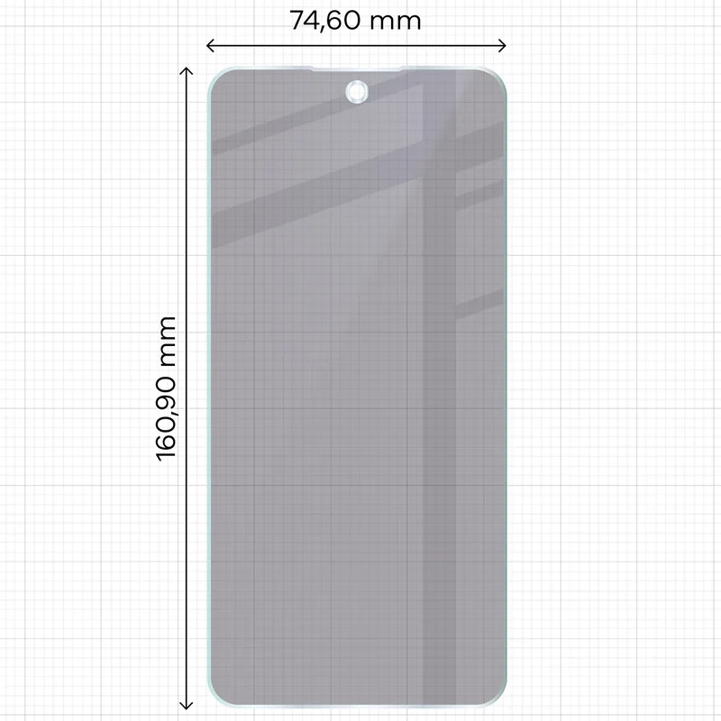 Hybridglas mit Privatschutzfilter für Nothing Phone (3a), Bizon Hybrid Shadow, Matt