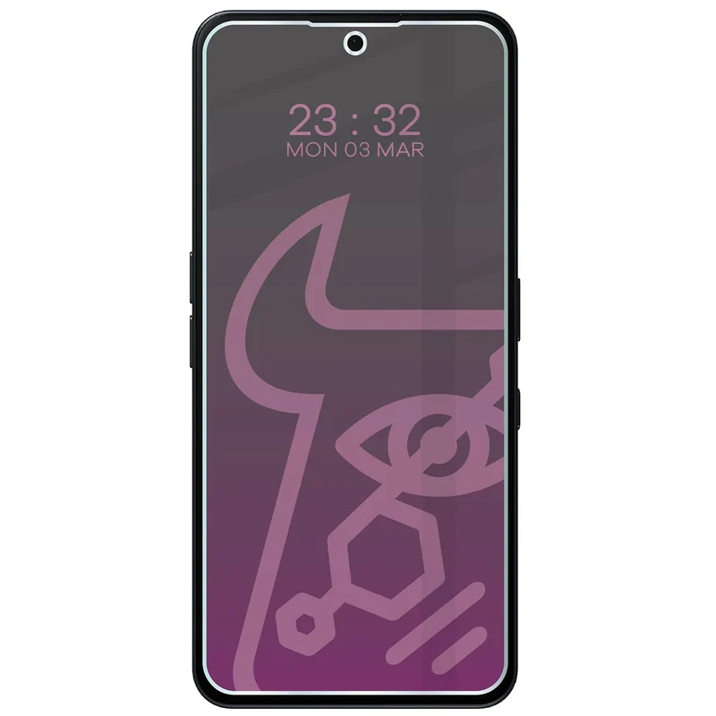 Hybridglas mit Privatschutzfilter für Nothing Phone (3a), Bizon Hybrid Shadow, Matt