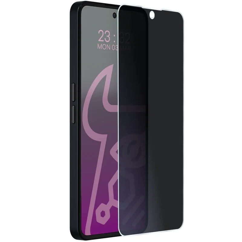 Hybridglas mit Privatschutzfilter für Nothing Phone (3a), Bizon Hybrid Shadow, Matt