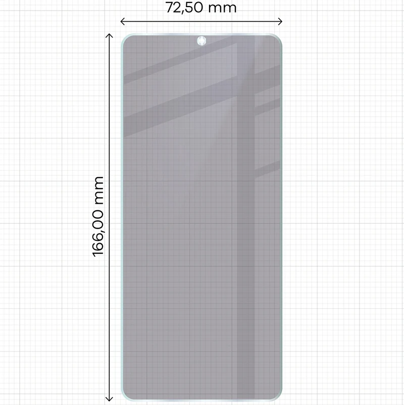 Hybridglas mit Privatschutzfilter für Xiaomi Redmi A5 4G, Bizon Hybrid Shadow, Matt