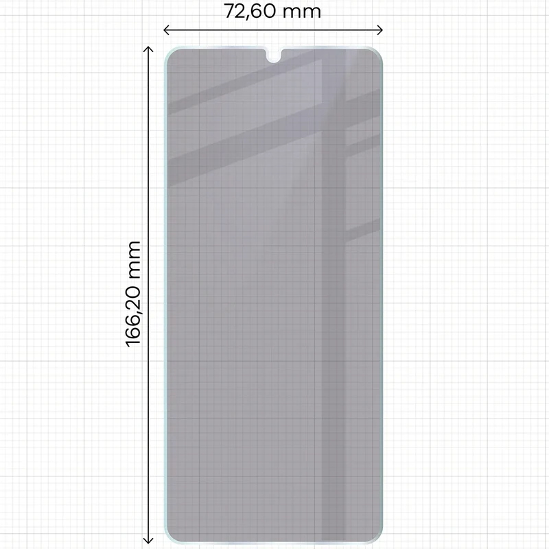 Hybridglas mit Privatschutzfilter für Xiaomi Redmi 14C 4G / 5G, Bizon Hybrid Shadow, Matt