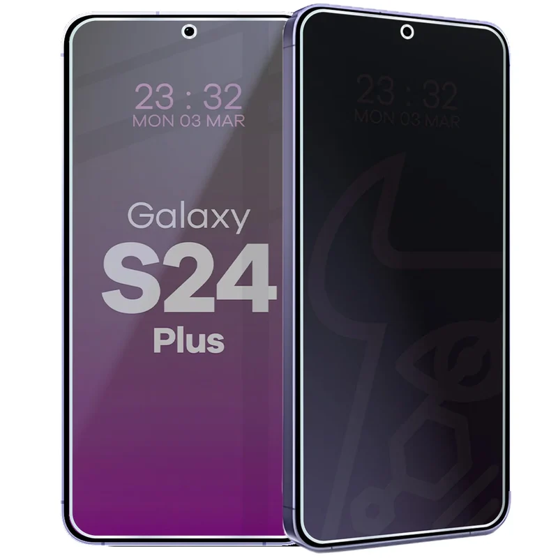 Hybridglas mit Privatschutzfilter für Galaxy S24 Plus, Bizon Hybrid Shadow, Matt