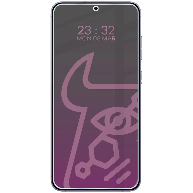 Hybridglas mit Privatschutzfilter für Galaxy S24 Plus, Bizon Hybrid Shadow, Matt