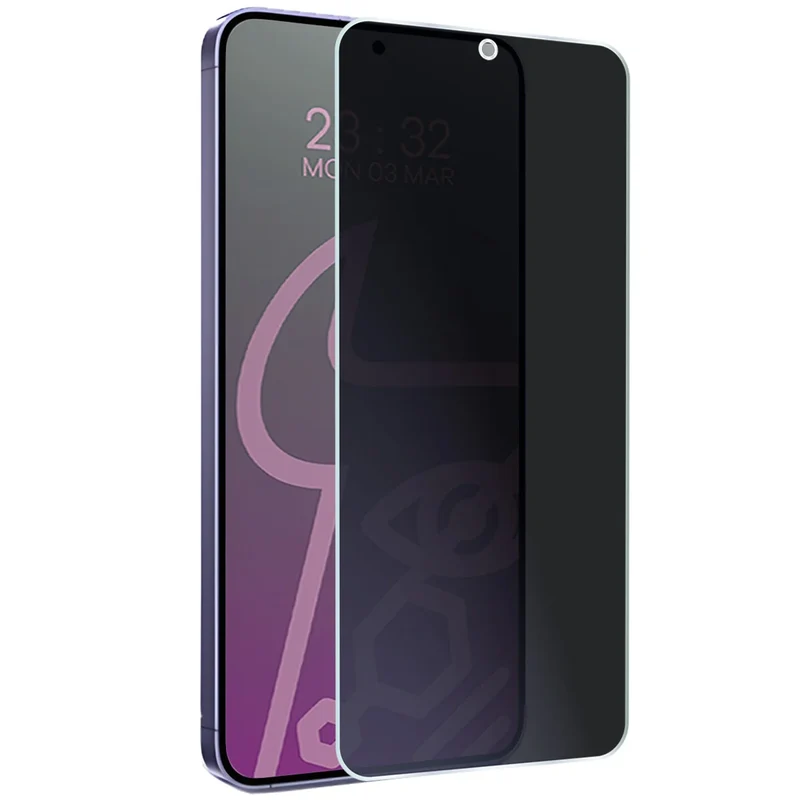 Hybridglas mit Privatschutzfilter für Galaxy S24 Plus, Bizon Hybrid Shadow, Matt