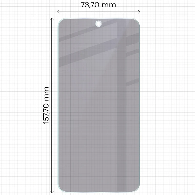 Hybridglas mit Privatschutzfilter für Galaxy M35 5G, Bizon Hybrid Shadow, Matt