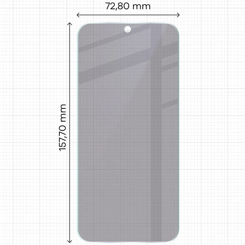 Hybridglas mit Privatschutzfilter für OnePlus 15, Bizon Hybrid Shadow, Matt
