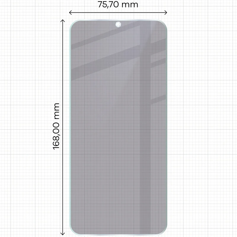 Hybridglas mit Privatschutzfilter für Xiaomi POCO C85 4G, Bizon Hybrid Shadow, Matt