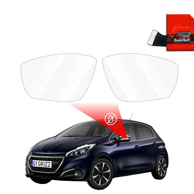 Regenschutzfolie Grizz Protector für Außenspiegel - Peugeot 208 (2012-2018)