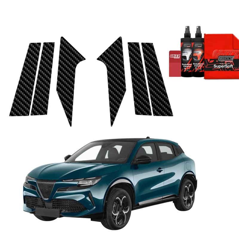 6in1 Kohlenstoff Schutzfolie Grizz Protector für B-C-Säule - Alfa Romeo Junior (2024-2026)