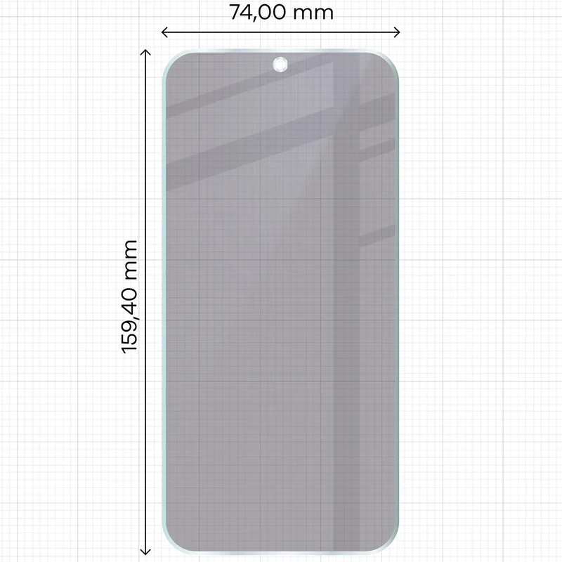 Hybridglas mit Privatschutzfilter für Xiaomi POCO F8 Ultra, Bizon Hybrid Shadow, Matt