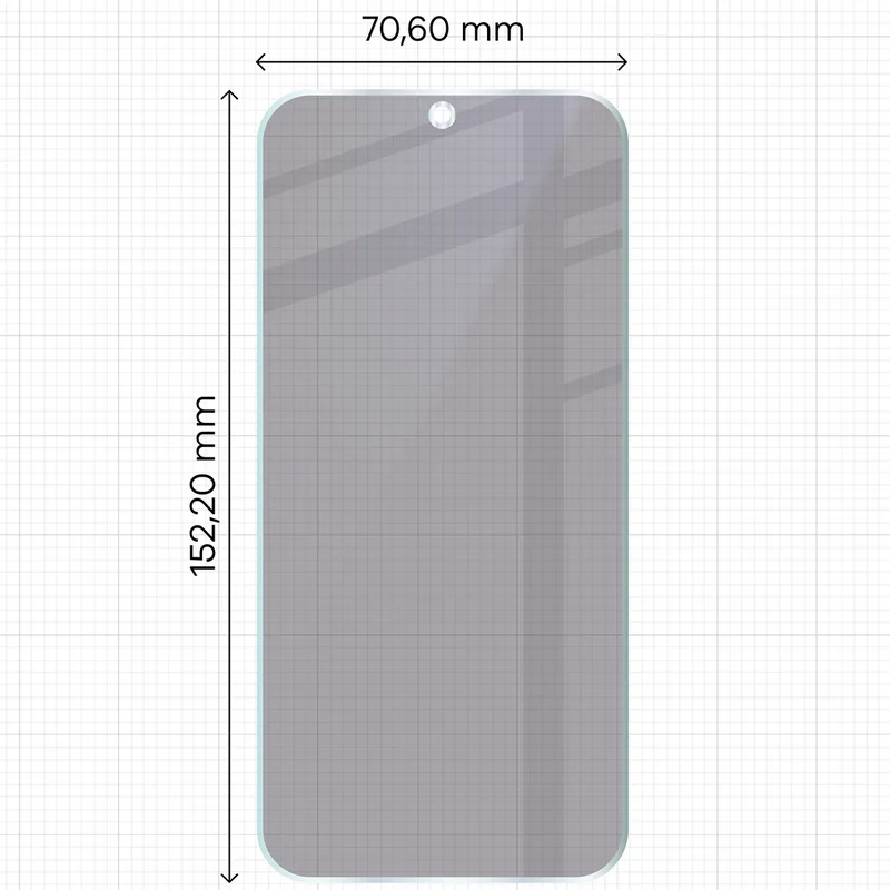 Hybridglas mit Privatschutzfilter für Xiaomi POCO F8 Pro, Bizon Hybrid Shadow, Matt